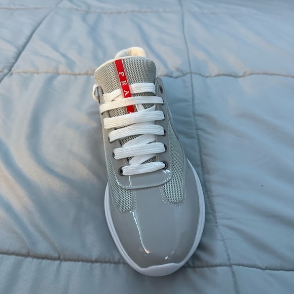 Patent leather and technical fabric Prada America's Cup sneakers - Picture 11 of 16